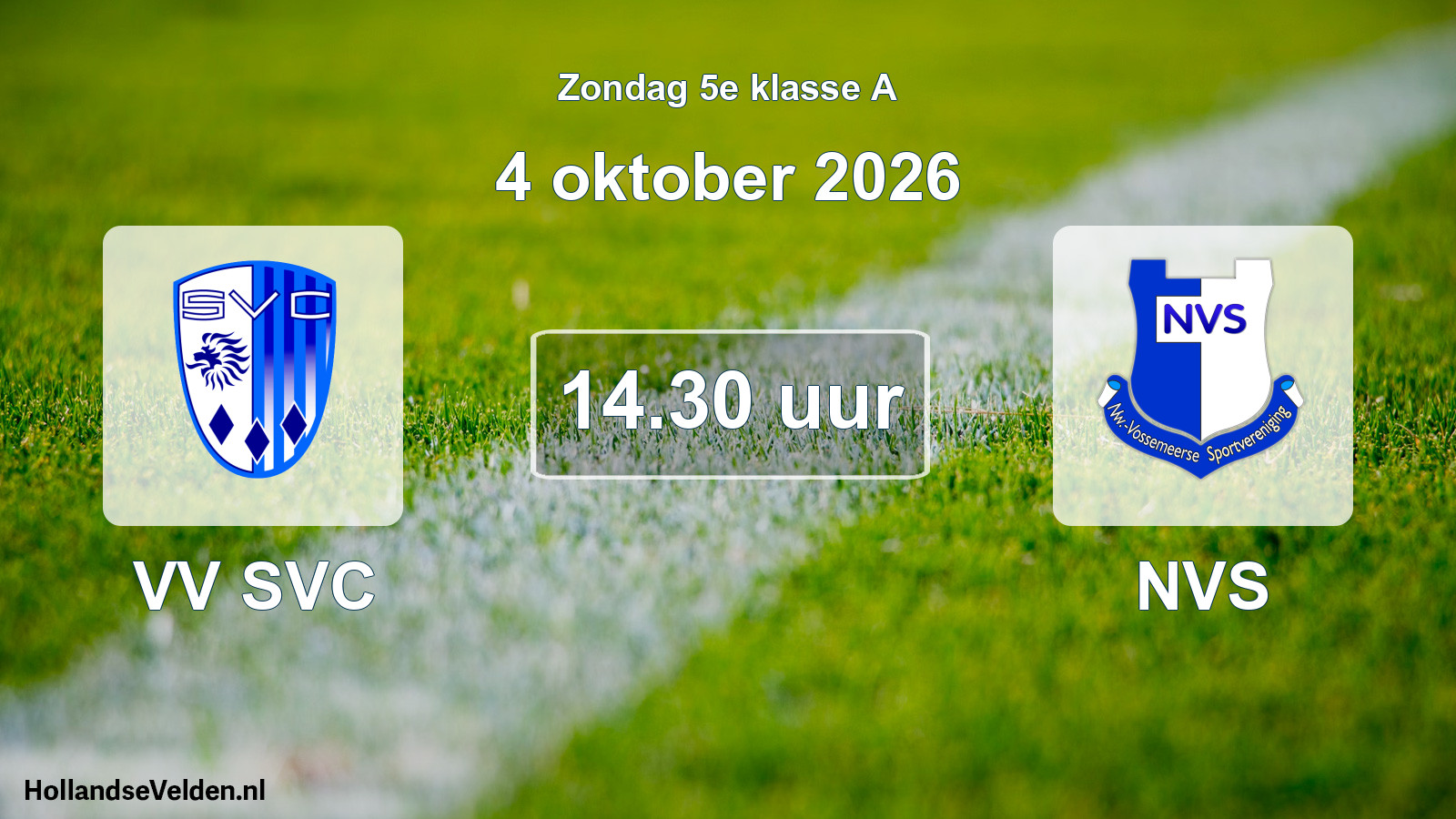 Geplande wedstrijd: VV SVC - NVS (4 oktober 2026)