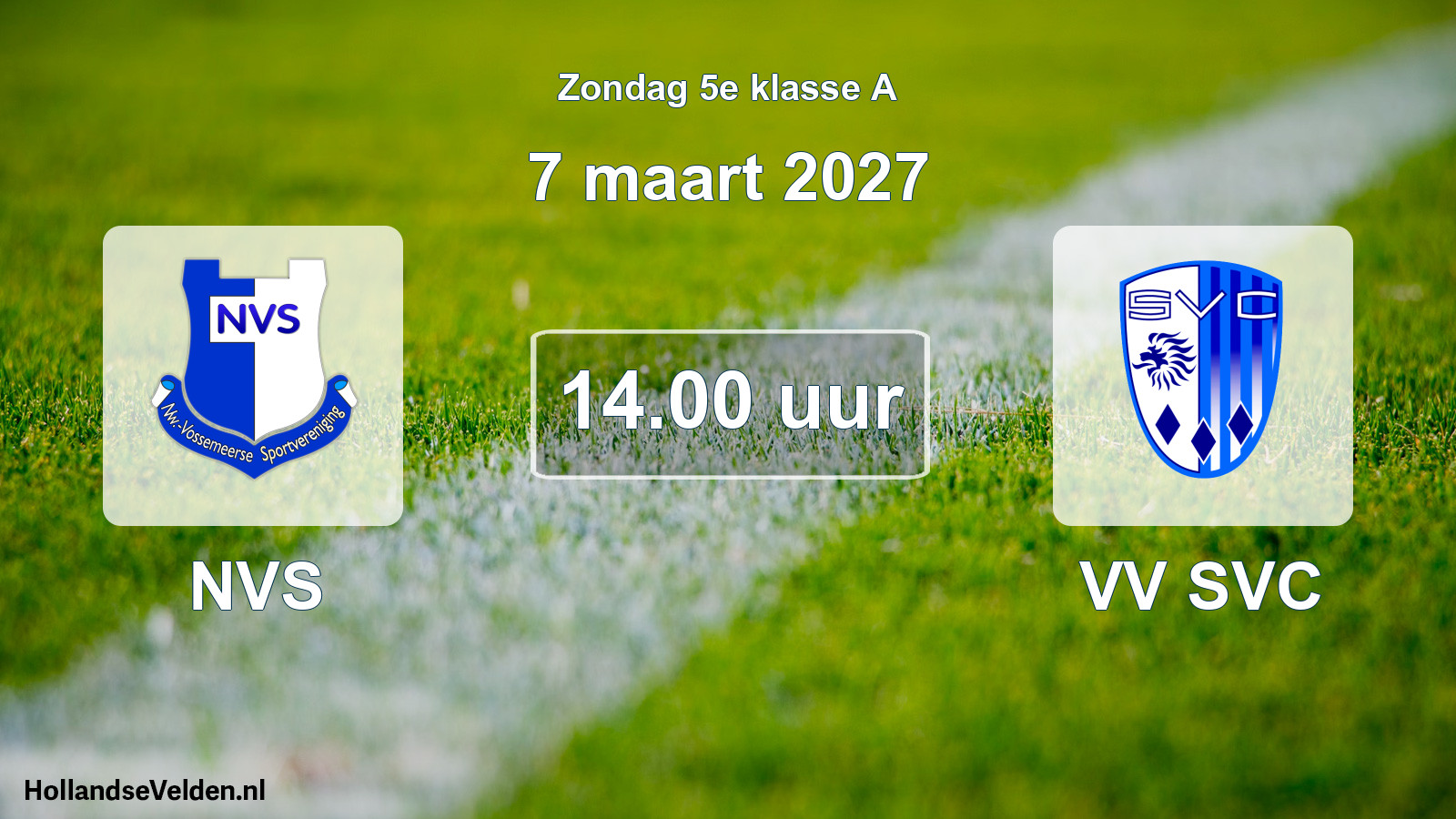 Geplande wedstrijd: NVS - VV SVC (7 maart 2027)