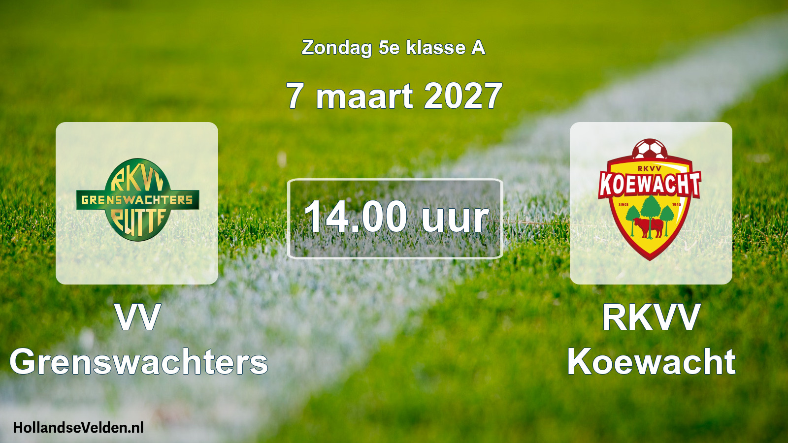 Scheduled Match: VV Grenswachters - RKVV Koewacht (7 March 2027)