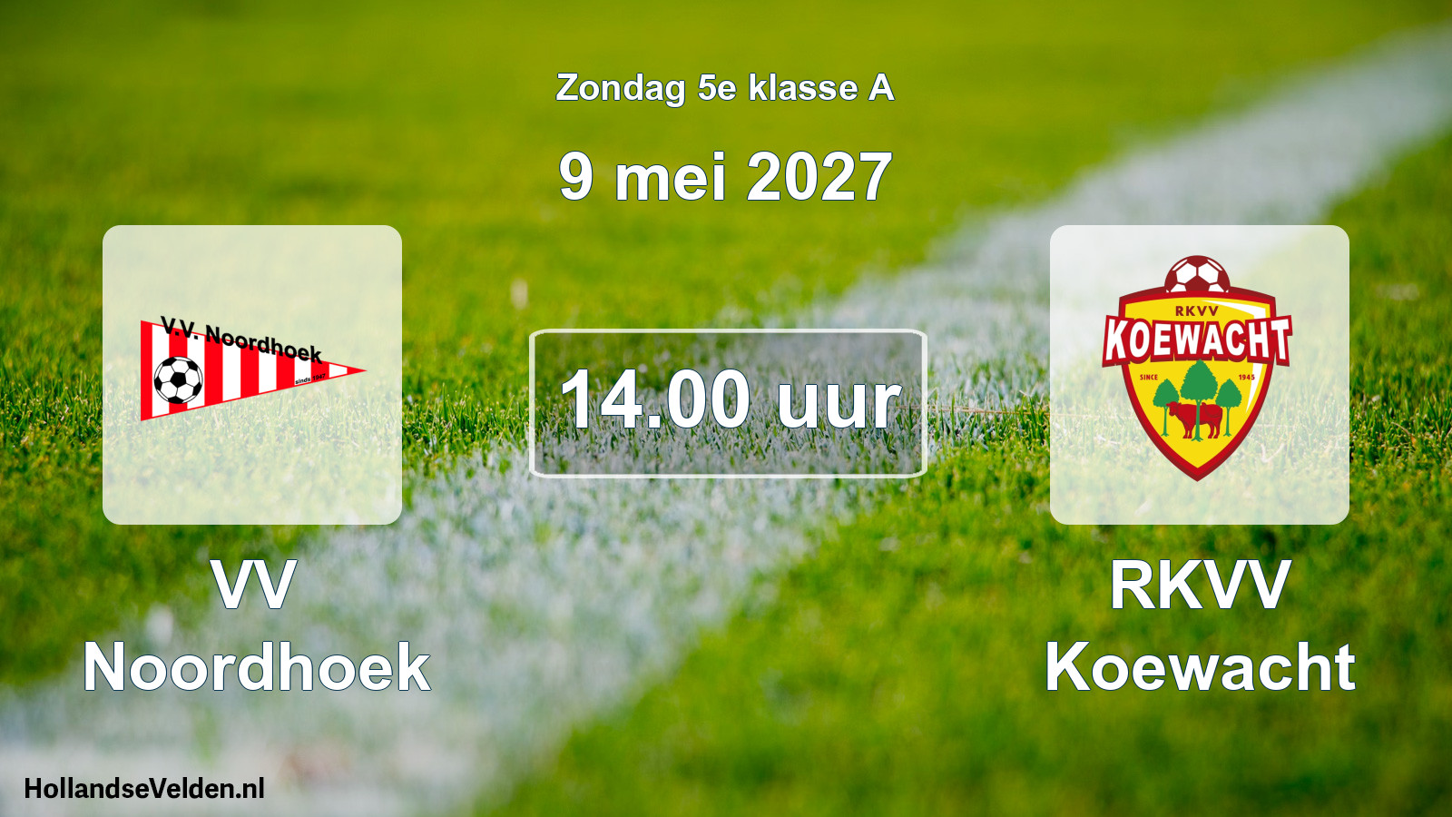 Geplande wedstrijd: VV Noordhoek - RKVV Koewacht (9 mei 2027)