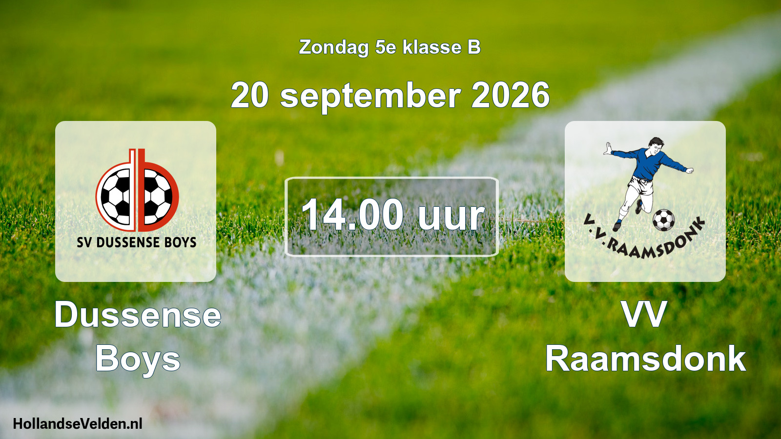 Geplande wedstrijd: Dussense Boys - VV Raamsdonk (20 september 2026)