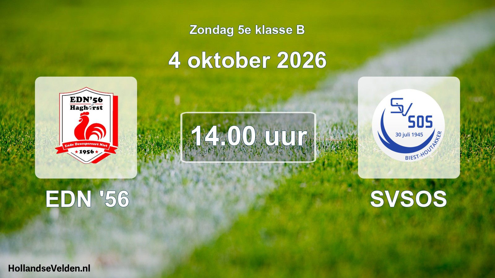 Geplande wedstrijd: EDN '56 - SVSOS (4 oktober 2026)