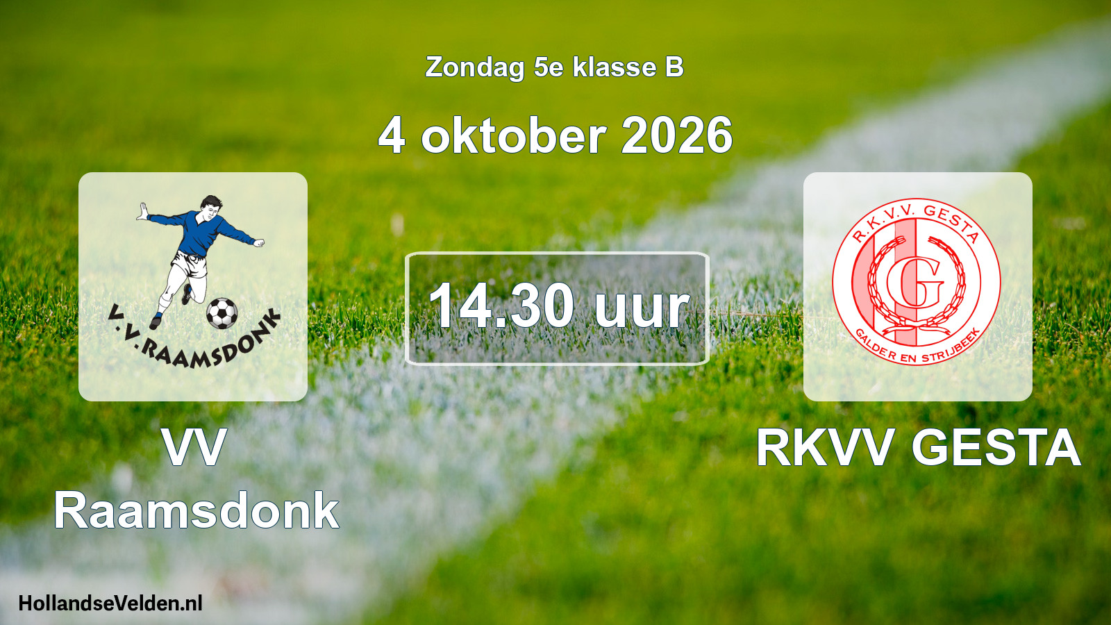 Geplande wedstrijd: VV Raamsdonk - RKVV GESTA (4 oktober 2026)