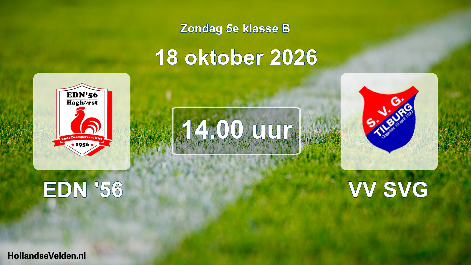 Geplande wedstrijd: EDN '56 - VV SVG (18 oktober 2026)