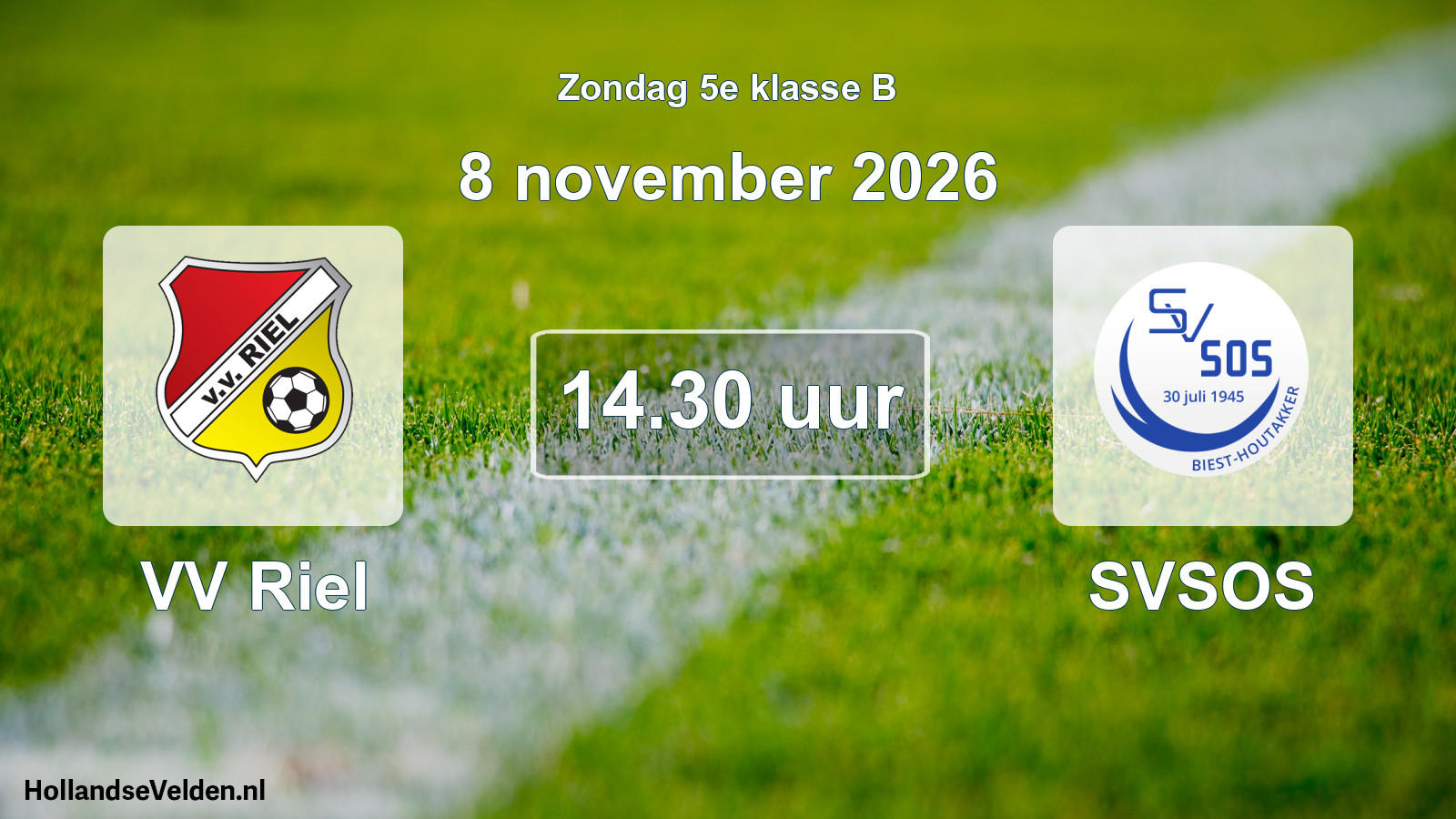 Scheduled Match: VV Riel - SVSOS (8 November 2026)