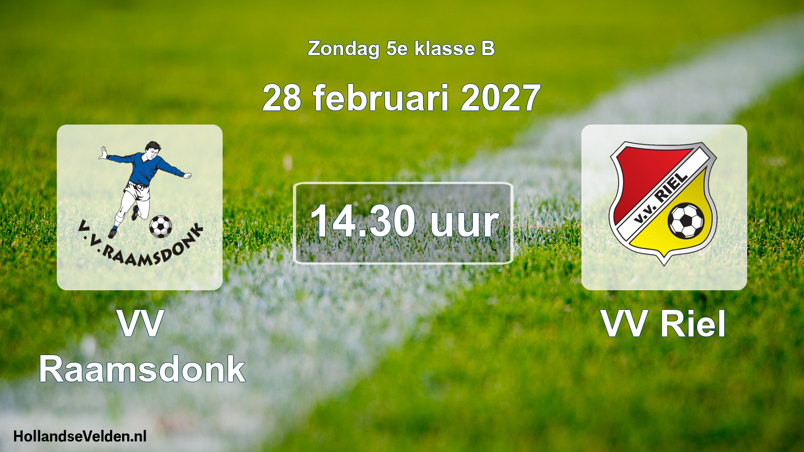 Geplande wedstrijd: VV Raamsdonk - VV Riel (28 februari 2027)