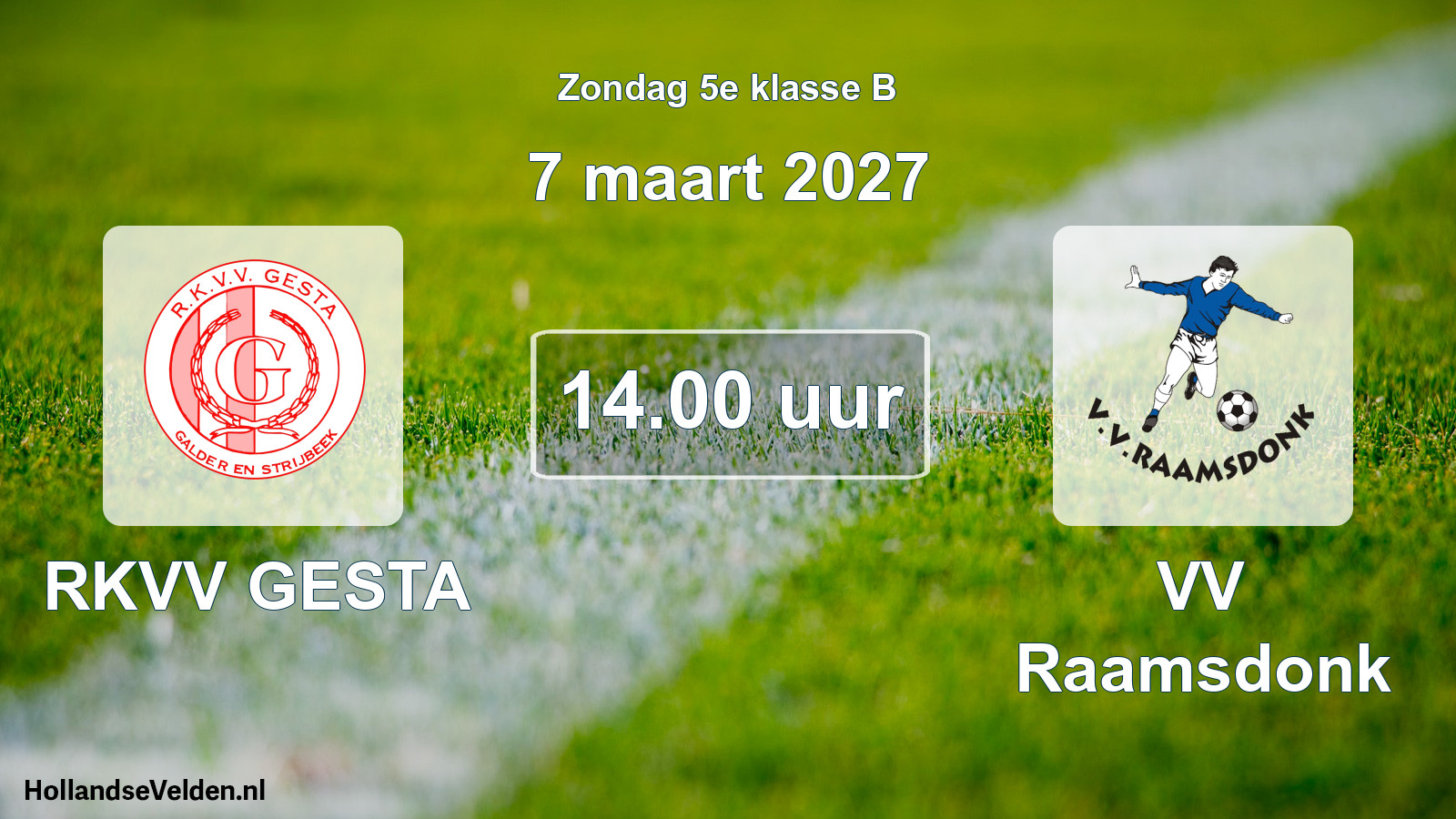 Geplande wedstrijd: RKVV GESTA - VV Raamsdonk (7 maart 2027)