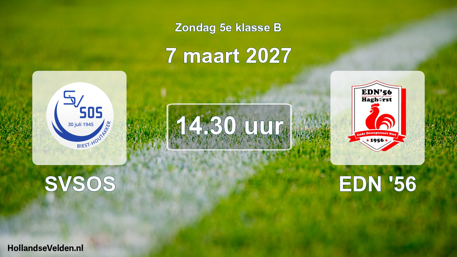 Geplande wedstrijd: SVSOS - EDN '56 (7 maart 2027)