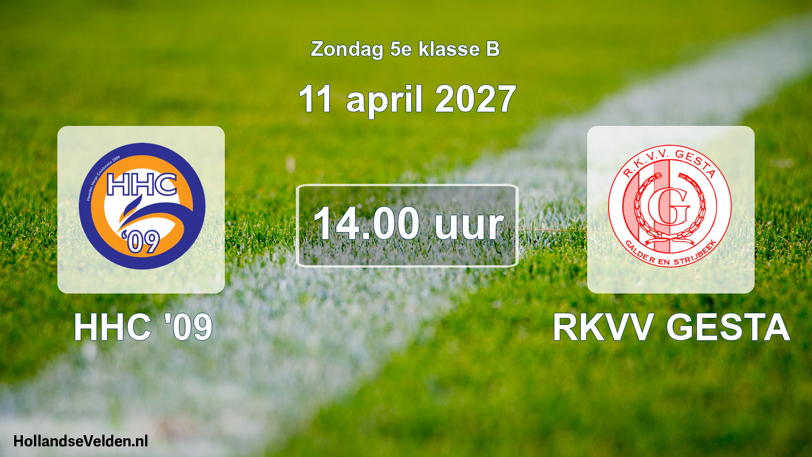 Geplande wedstrijd: HHC '09 - RKVV GESTA (11 april 2027)