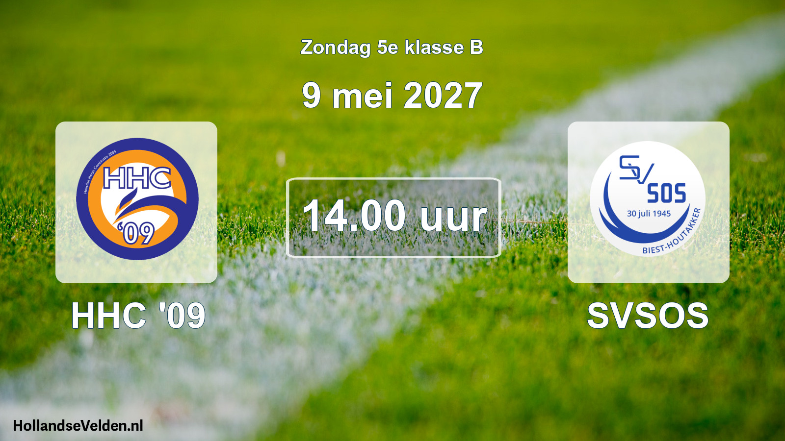 Geplande wedstrijd: HHC '09 - SVSOS (9 mei 2027)
