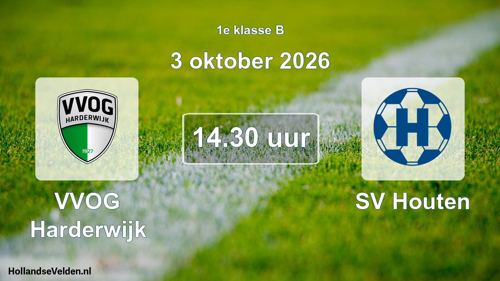 Geplande wedstrijd: VVOG Harderwijk - SV Houten (3 oktober 2026)