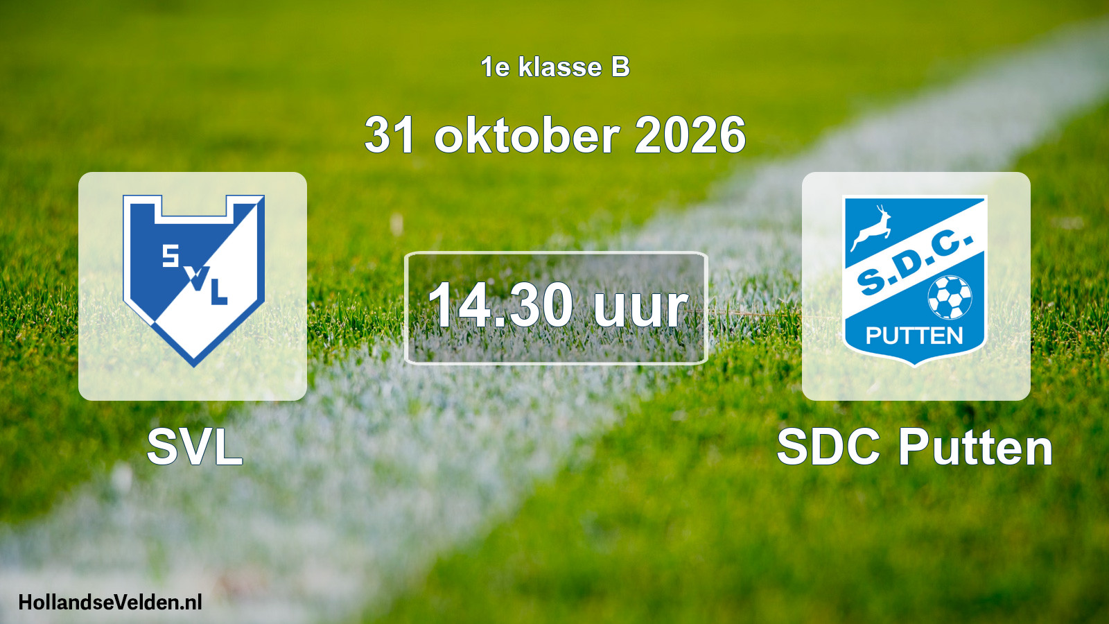 Geplande wedstrijd: SVL - SDC Putten (31 oktober 2026)