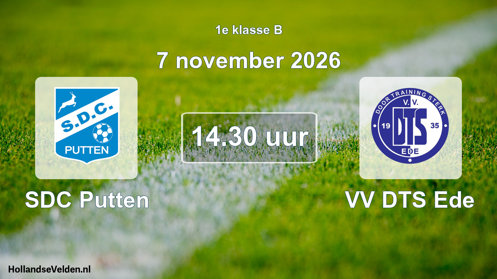 Geplande wedstrijd: SDC Putten - VV DTS Ede (7 november 2026)