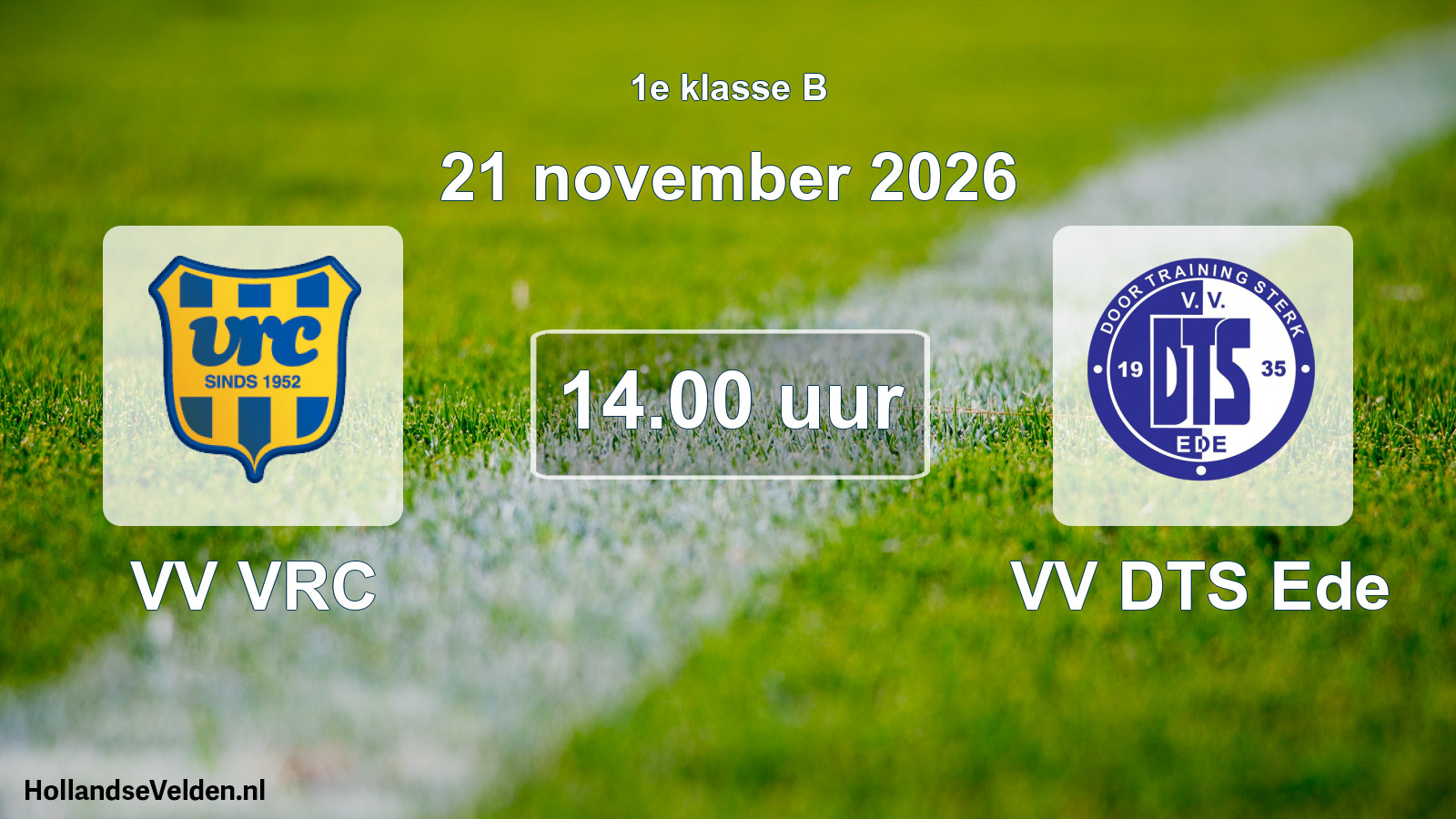 Scheduled Match: VV VRC - VV DTS Ede (21 November 2026)