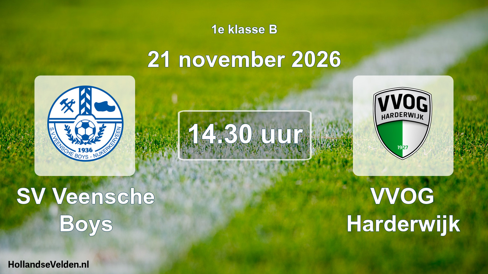 Geplande wedstrijd: SV Veensche Boys - VVOG Harderwijk (21 november 2026)