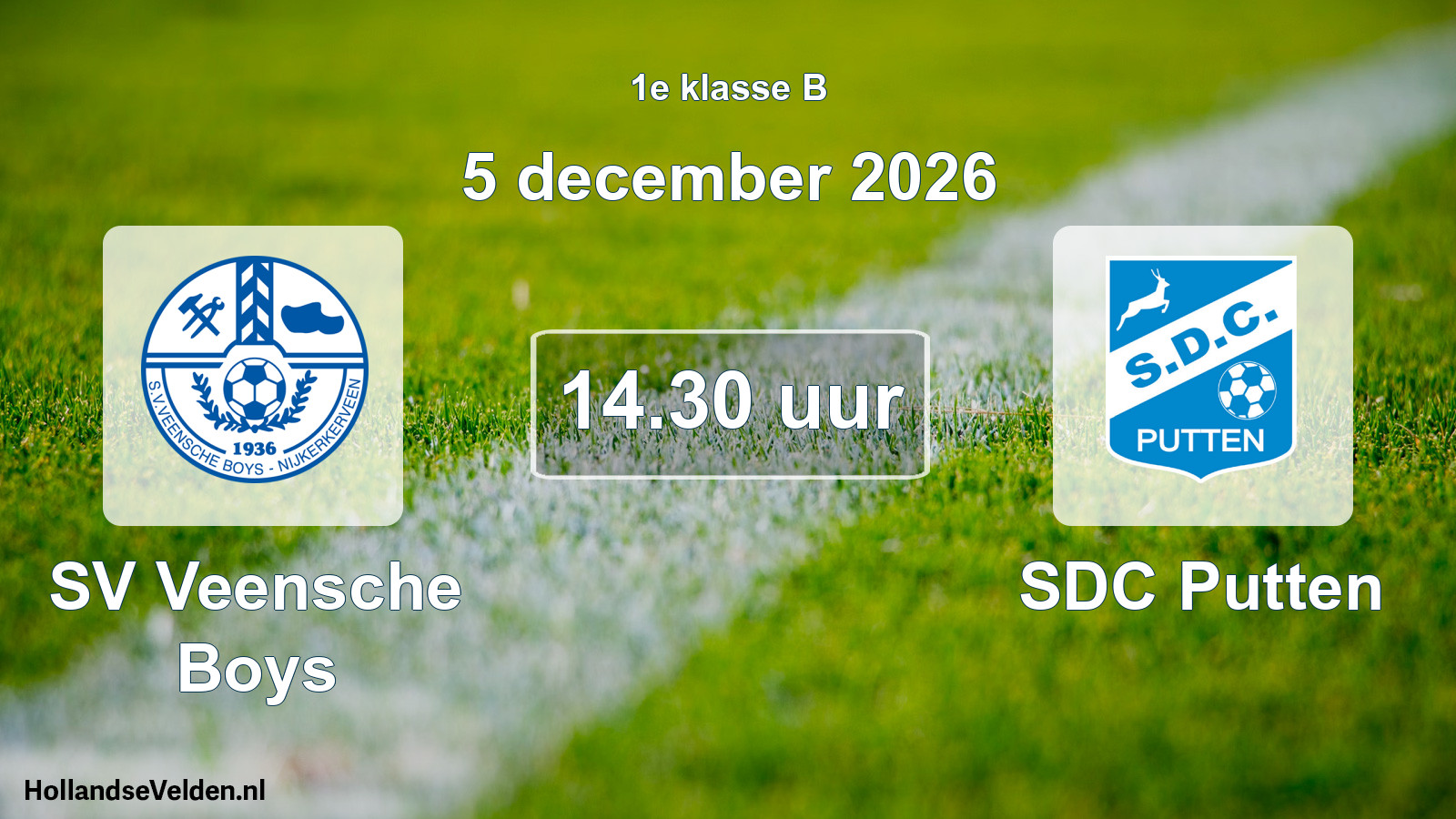 Scheduled Match: SV Veensche Boys - SDC Putten (5 December 2026)