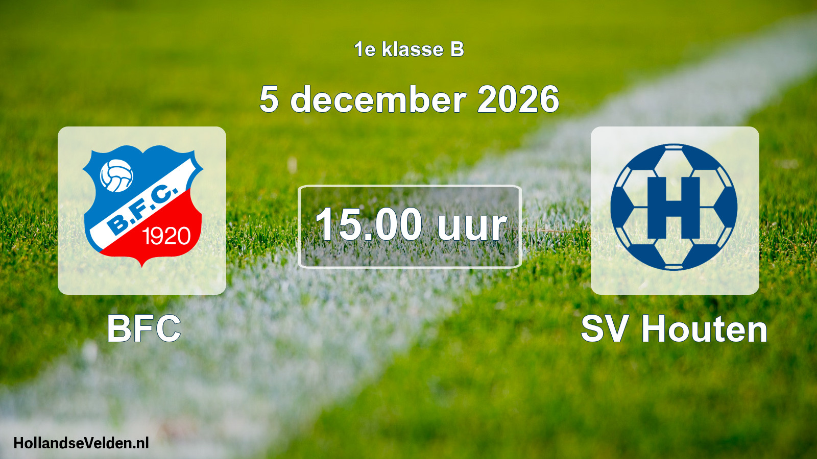 Scheduled Match: BFC - SV Houten (5 December 2026)