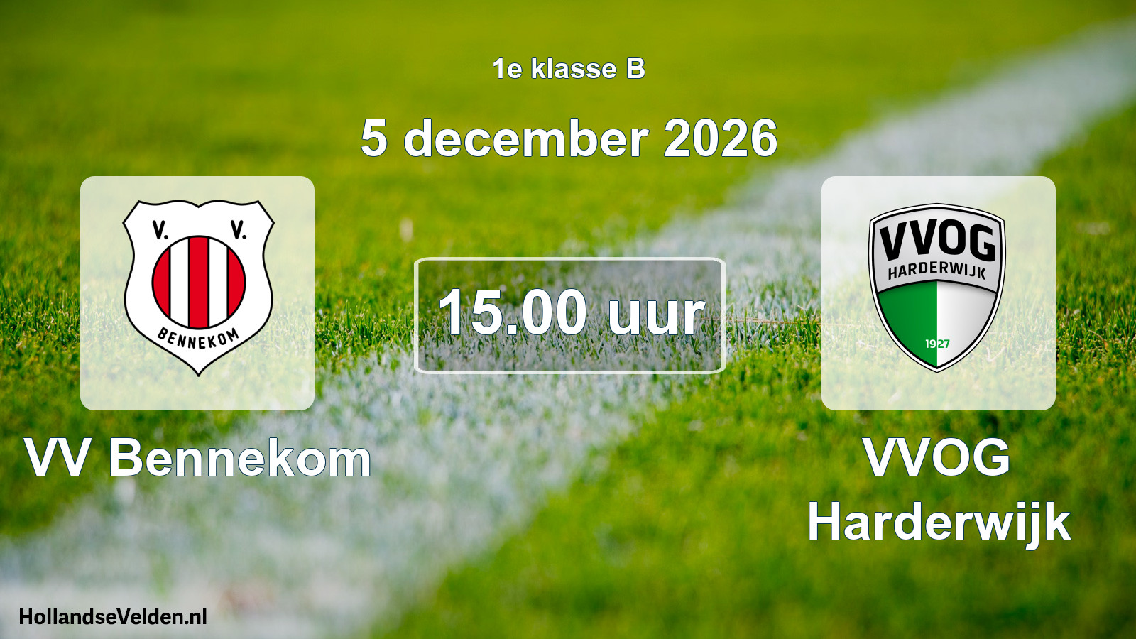 Geplande wedstrijd: VV Bennekom - VVOG Harderwijk (5 december 2026)