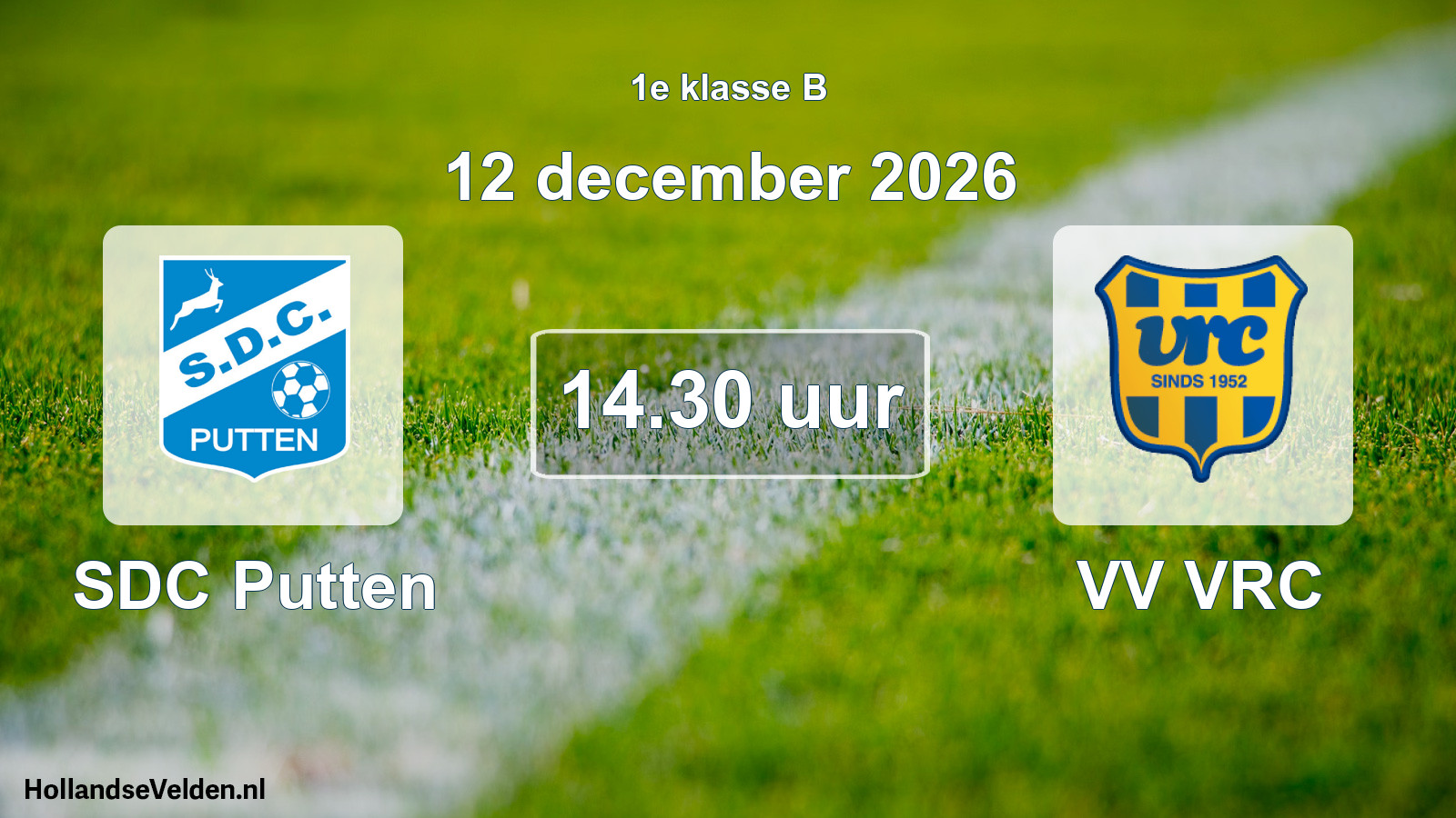 Geplande wedstrijd: SDC Putten - VV VRC (12 december 2026)
