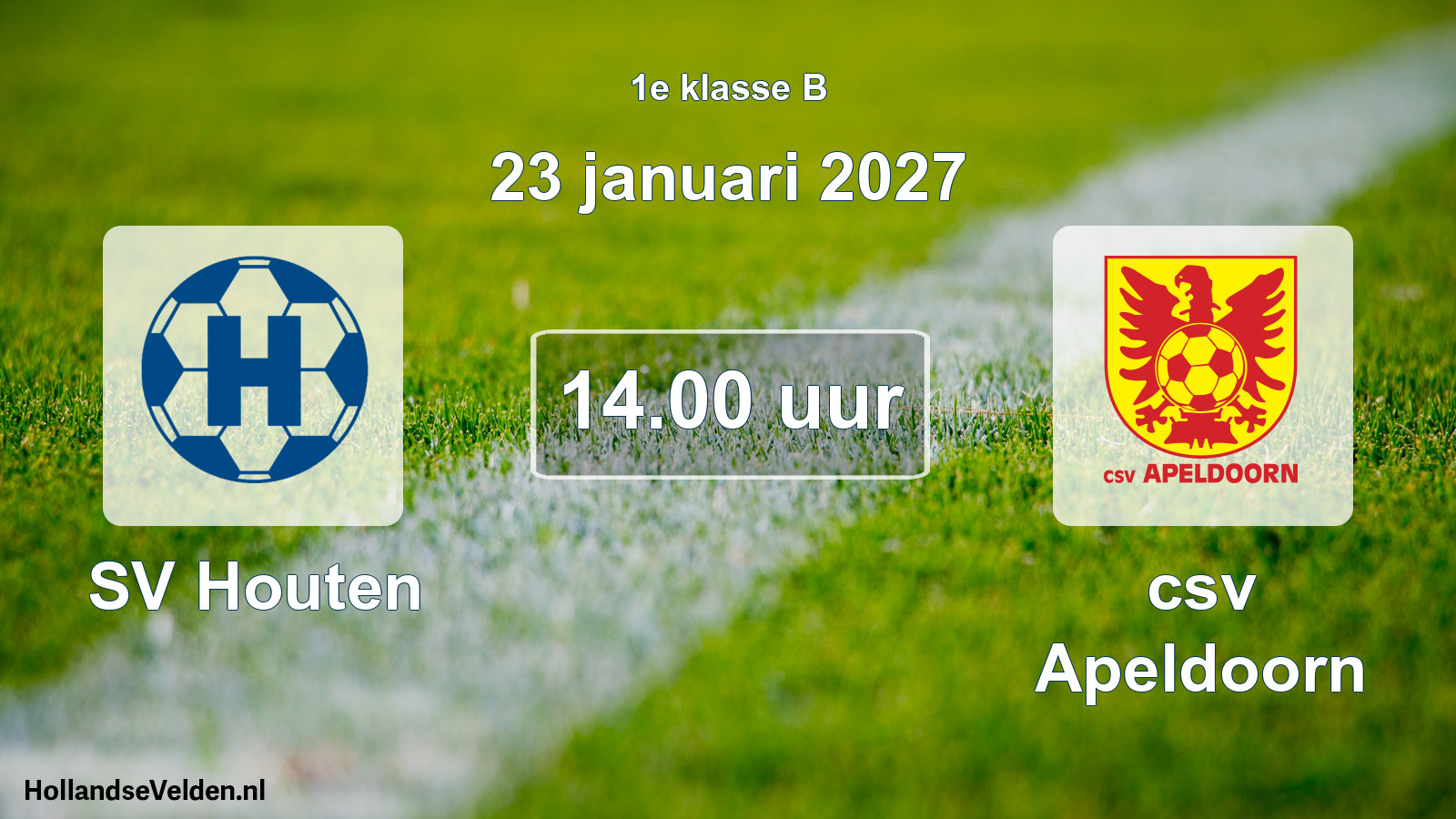Scheduled Match: SV Houten - csv Apeldoorn (23 January 2027)