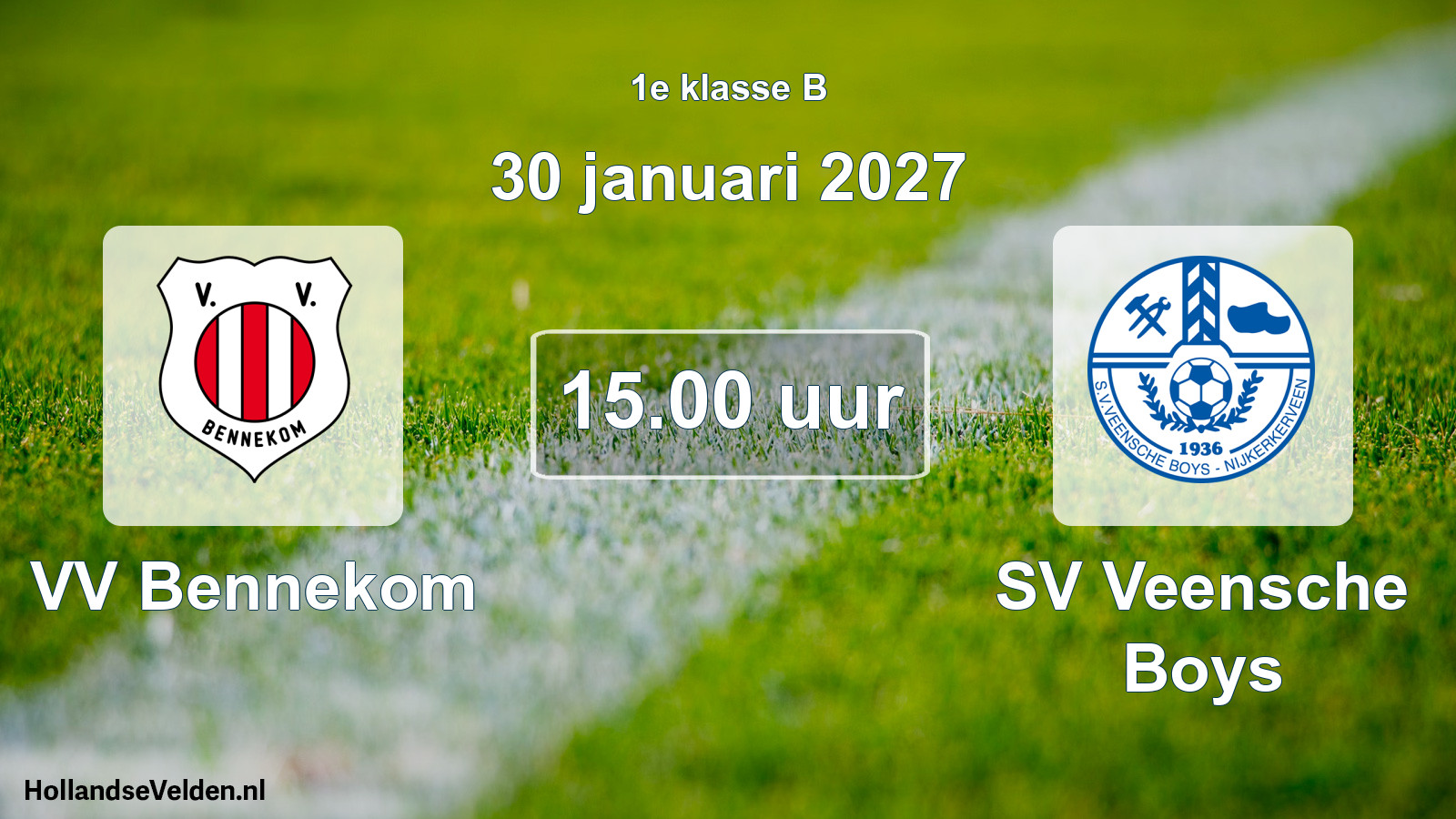 Geplande wedstrijd: VV Bennekom - SV Veensche Boys (30 januari 2027)