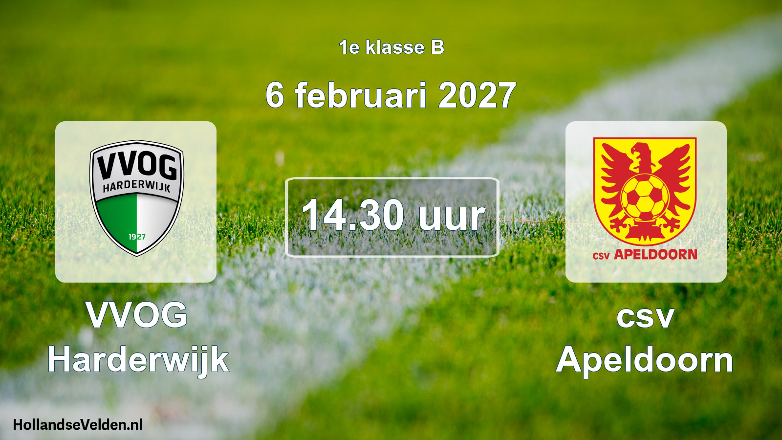 Geplande wedstrijd: VVOG Harderwijk - csv Apeldoorn (6 februari 2027)