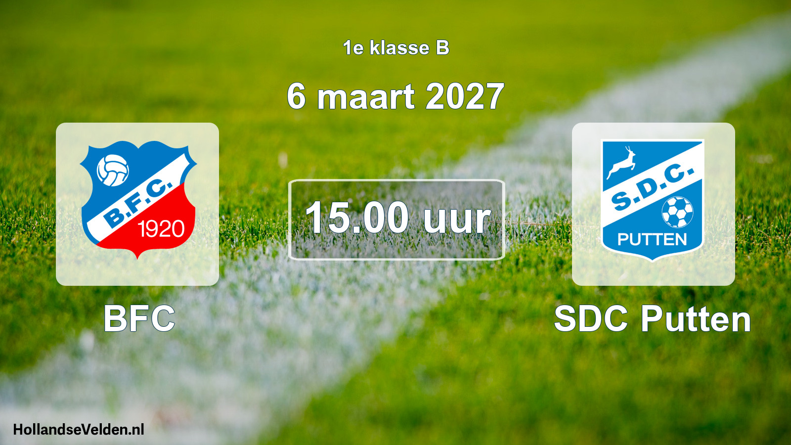 Scheduled Match: BFC - SDC Putten (6 March 2027)