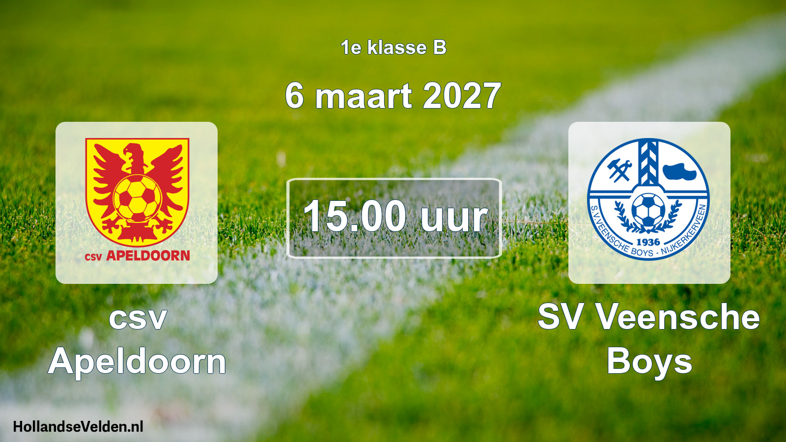 Scheduled Match: csv Apeldoorn - SV Veensche Boys (6 March 2027)