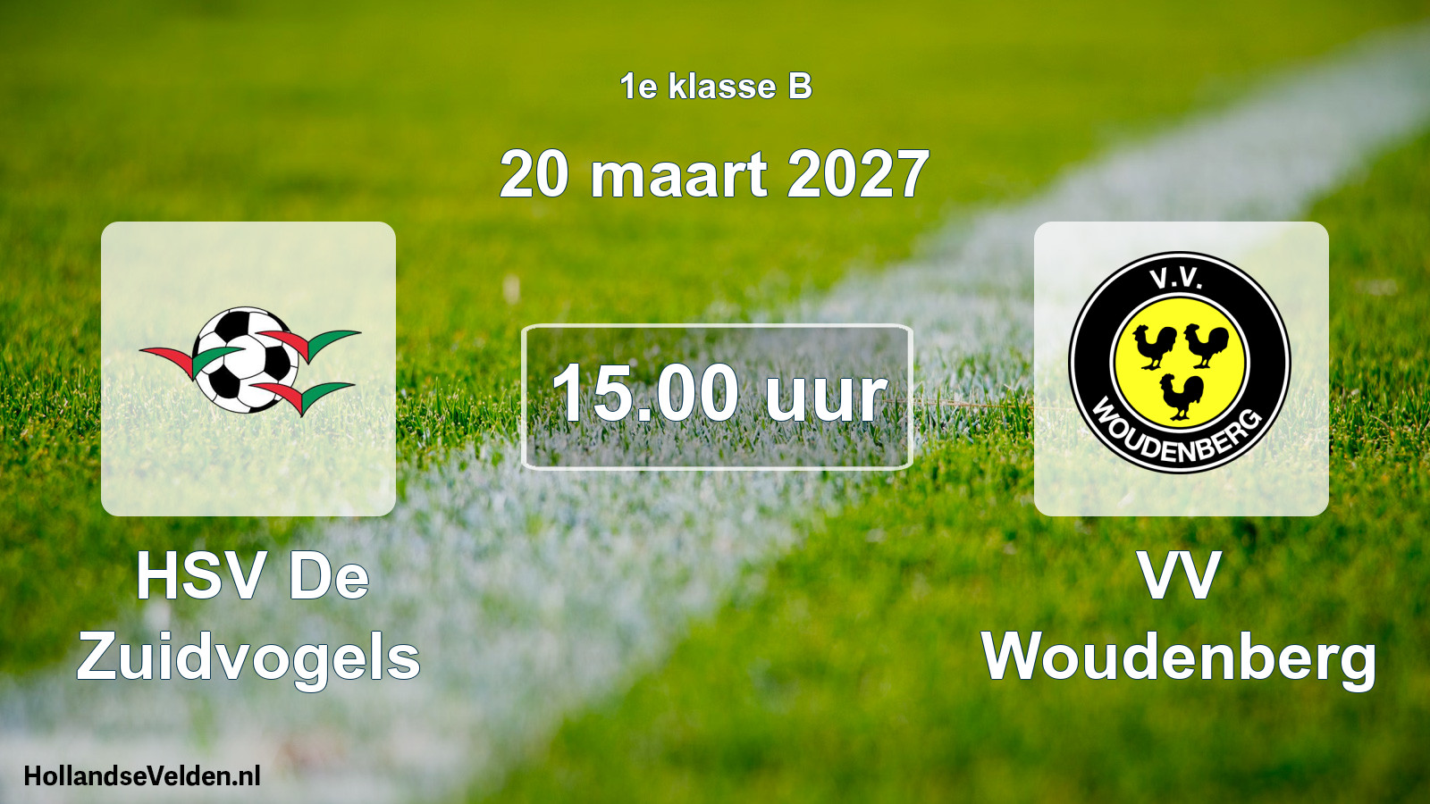 Geplande wedstrijd: HSV De Zuidvogels - VV Woudenberg (20 maart 2027)