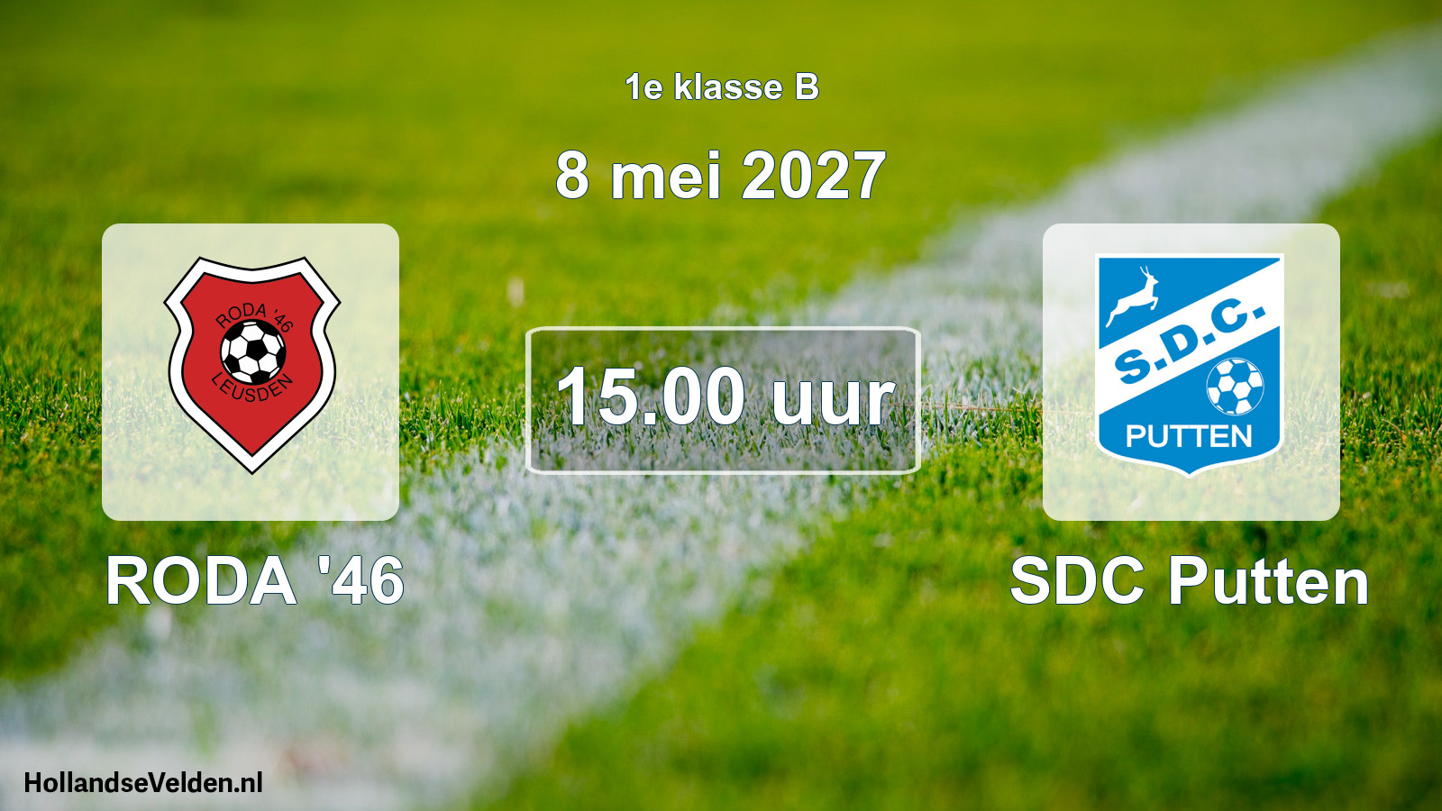 Scheduled Match: RODA '46 - SDC Putten (8 May 2027)
