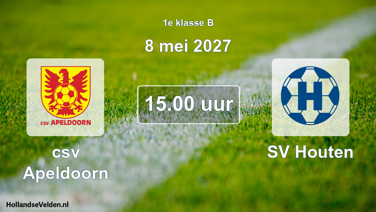 Scheduled Match: csv Apeldoorn - SV Houten (8 May 2027)