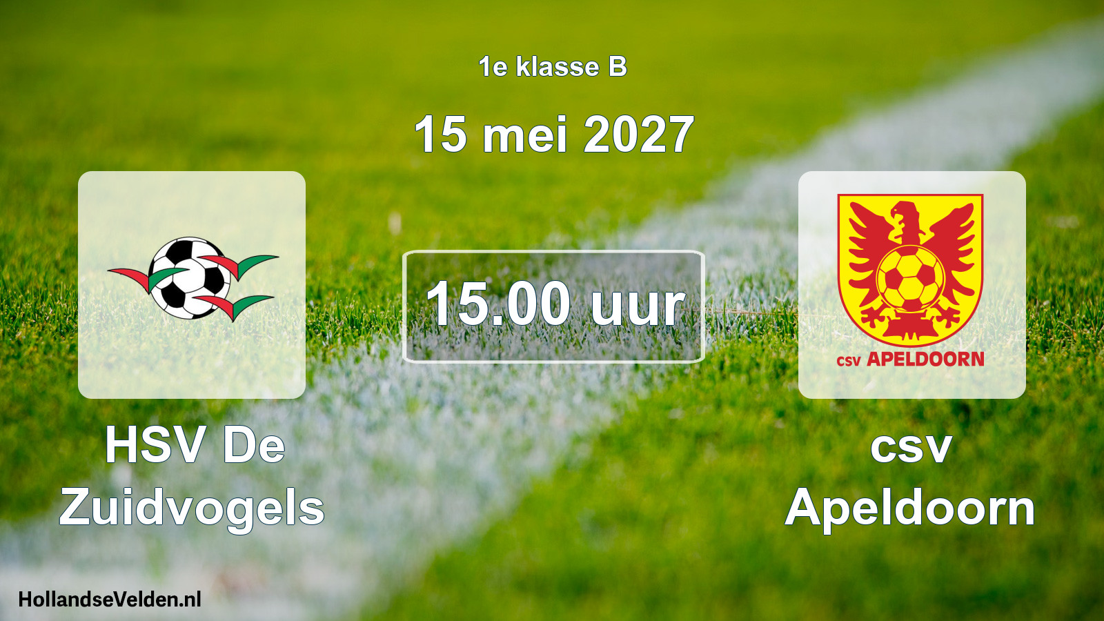 Scheduled Match: HSV De Zuidvogels - csv Apeldoorn (15 May 2027)