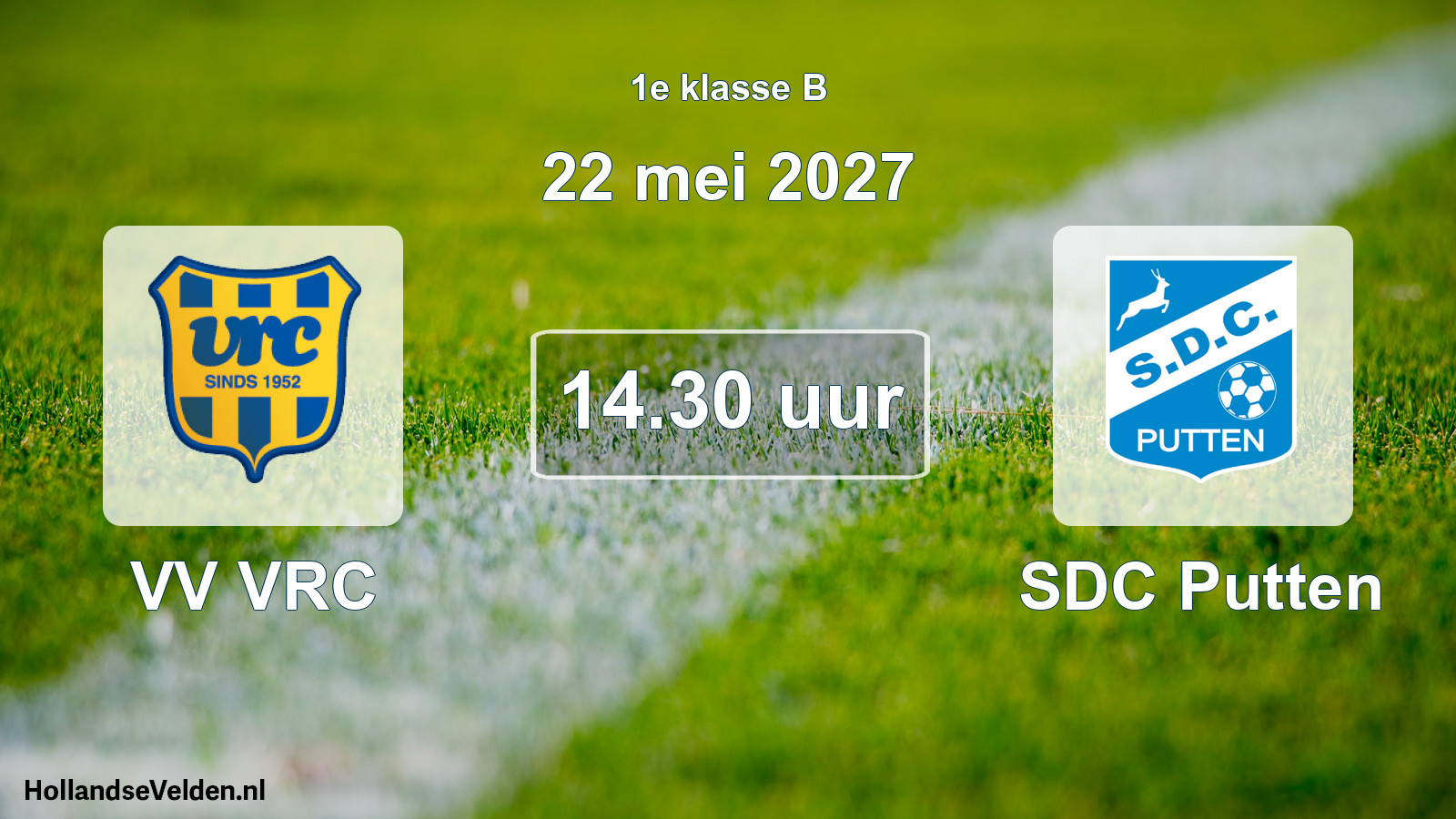 Geplande wedstrijd: VV VRC - SDC Putten (22 mei 2027)
