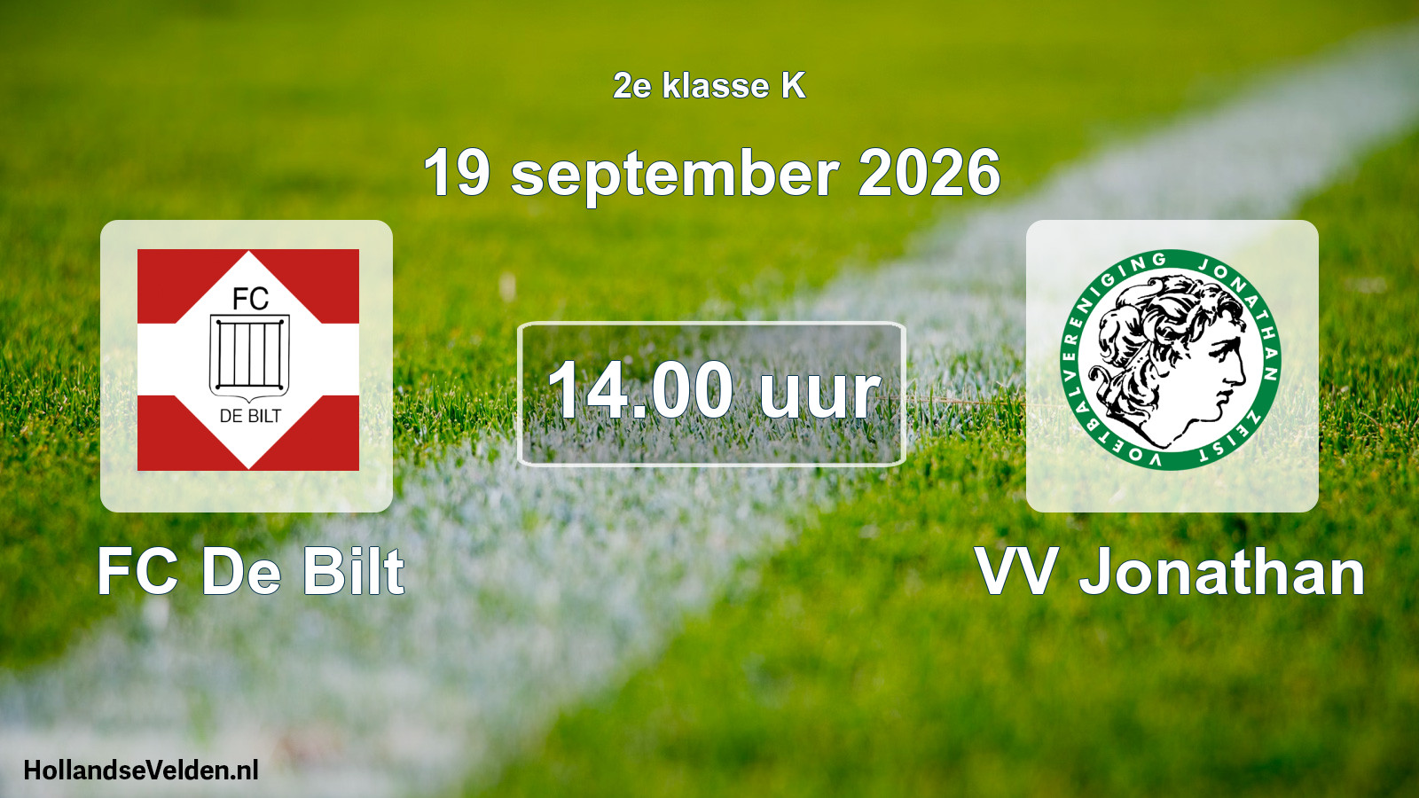 Geplande wedstrijd: FC De Bilt - VV Jonathan (19 september 2026)
