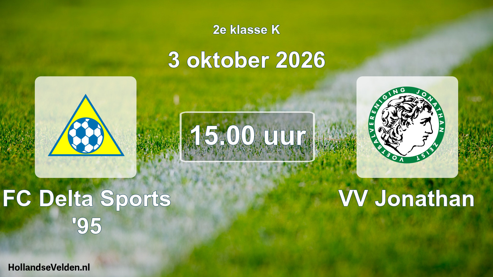 Scheduled Match: FC Delta Sports '95 - VV Jonathan (3 October 2026)