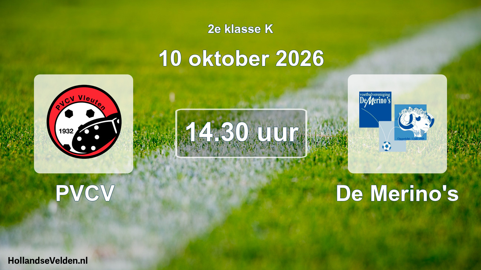 Geplande wedstrijd: PVCV - De Merino's (10 oktober 2026)