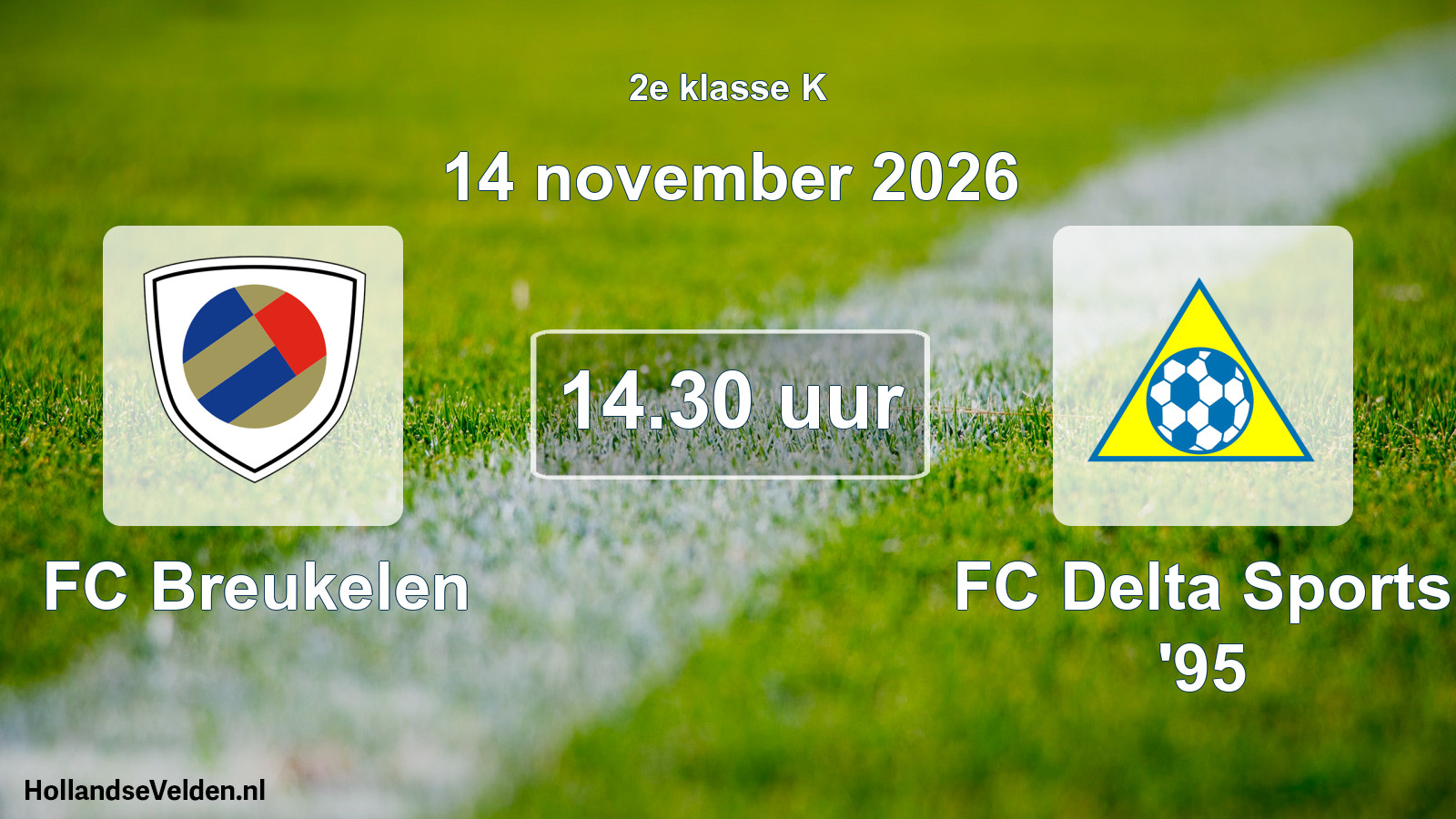 Geplande wedstrijd: FC Breukelen - FC Delta Sports '95 (14 november 2026)