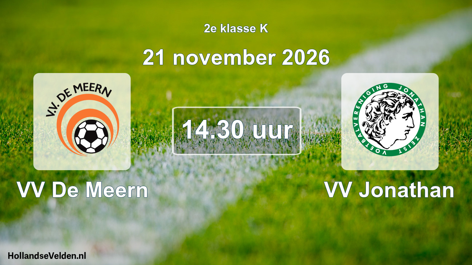 Scheduled Match: VV De Meern - VV Jonathan (21 November 2026)