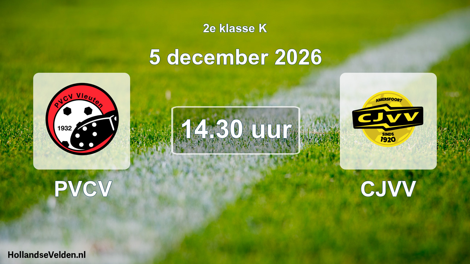 Geplande wedstrijd: PVCV - CJVV (5 december 2026)