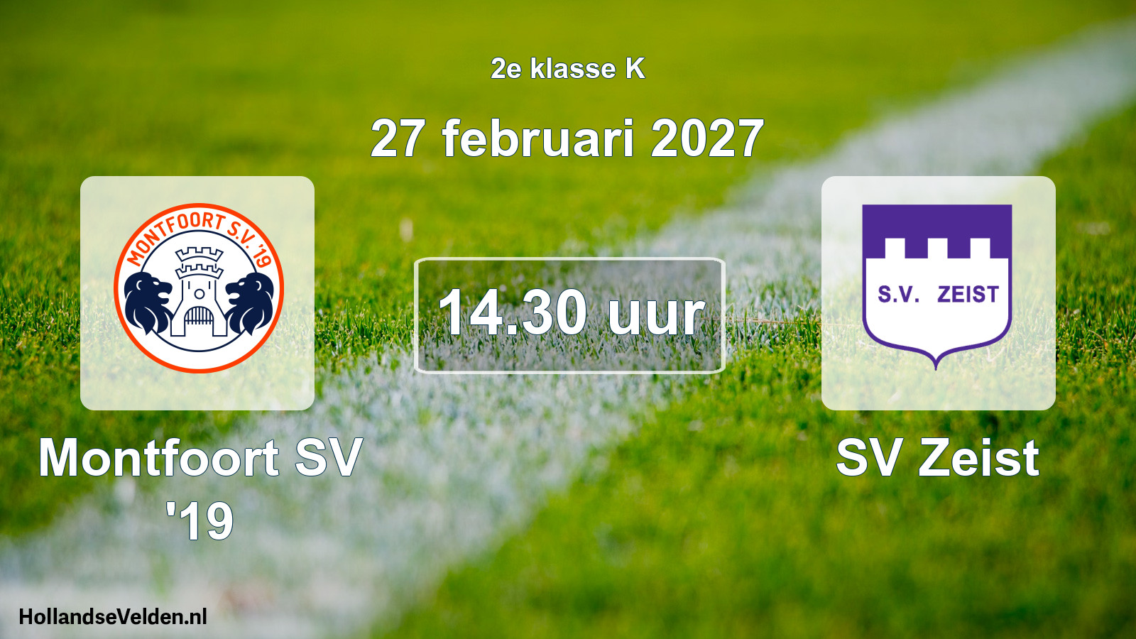 Geplande wedstrijd: Montfoort SV '19 - SV Zeist (27 februari 2027)