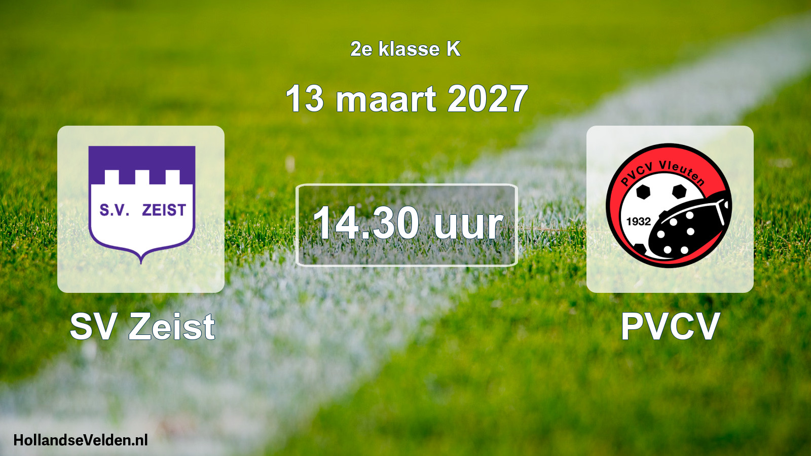 Geplande wedstrijd: SV Zeist - PVCV (13 maart 2027)