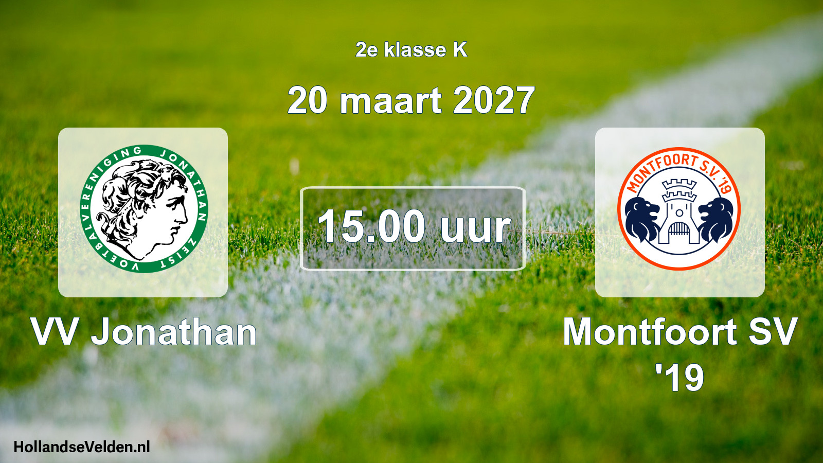 Geplande wedstrijd: VV Jonathan - Montfoort SV '19 (20 maart 2027)