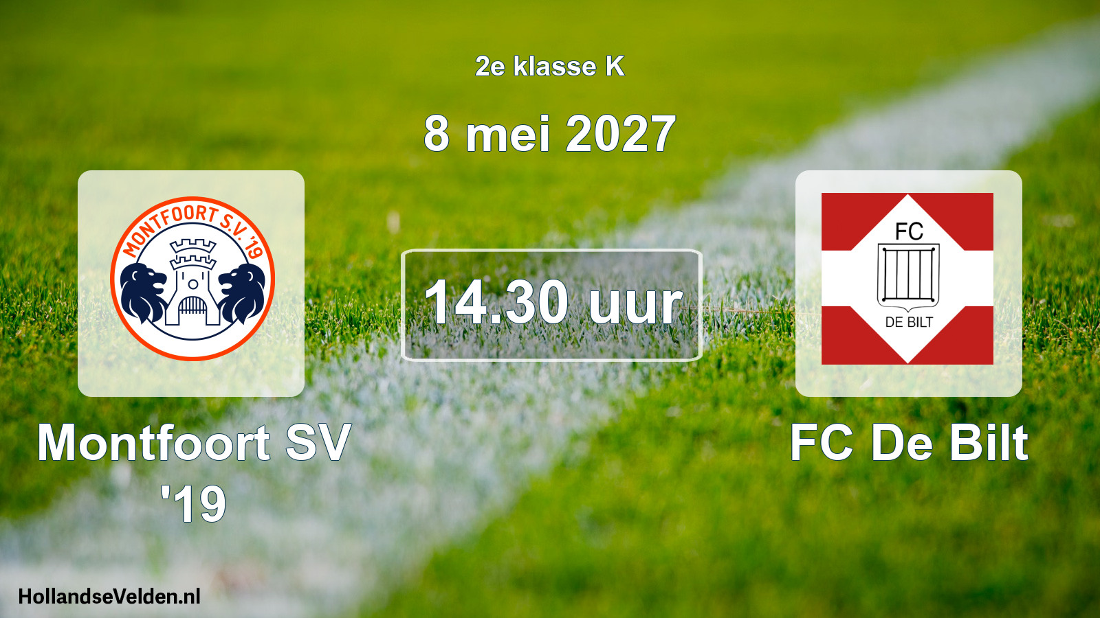 Geplande wedstrijd: Montfoort SV '19 - FC De Bilt (8 mei 2027)