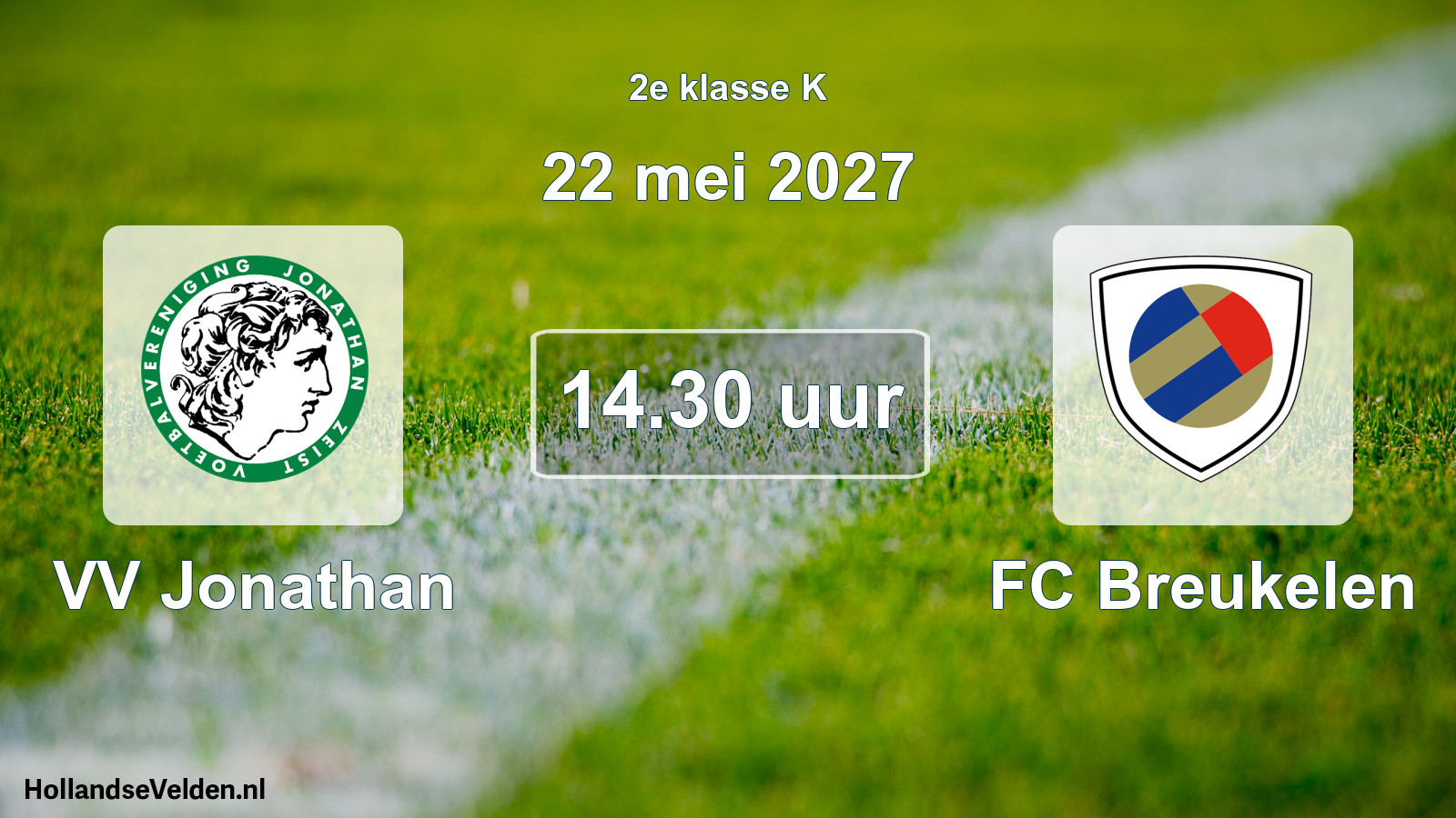 Geplande wedstrijd: VV Jonathan - FC Breukelen (22 mei 2027)