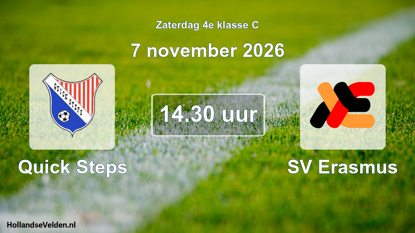 Geplande wedstrijd: Quick Steps - SV Erasmus (7 november 2026)