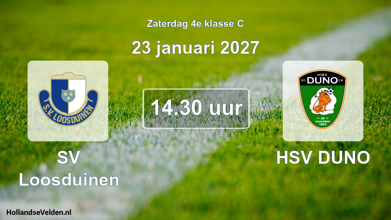 Geplande wedstrijd: SV Loosduinen - HSV DUNO (23 januari 2027)
