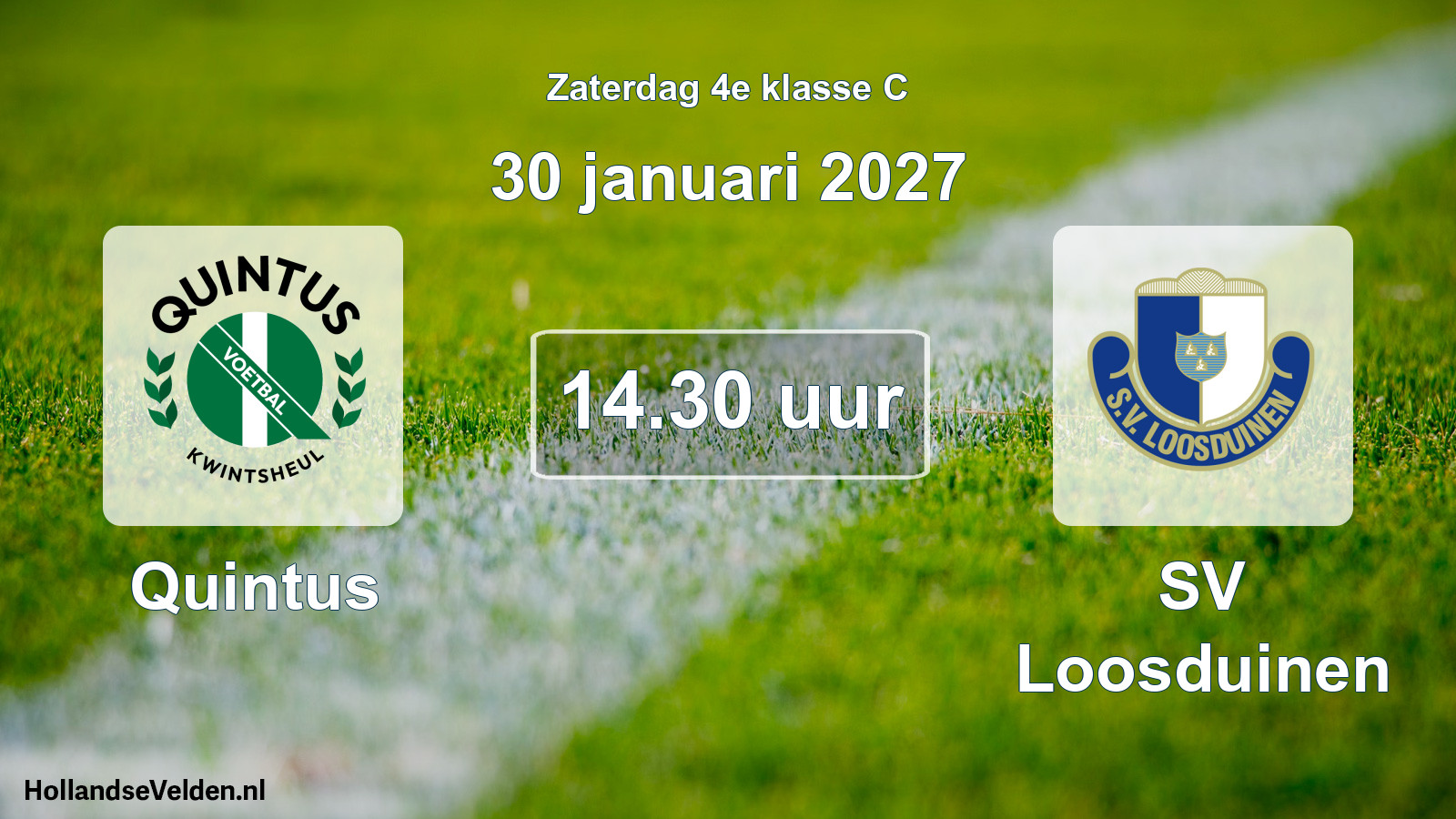 Geplande wedstrijd: Quintus - SV Loosduinen (30 januari 2027)