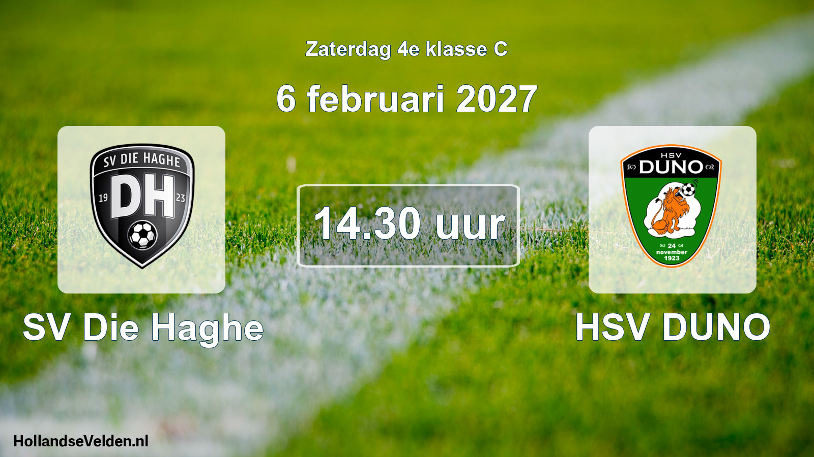Geplande wedstrijd: SV Die Haghe - HSV DUNO (6 februari 2027)