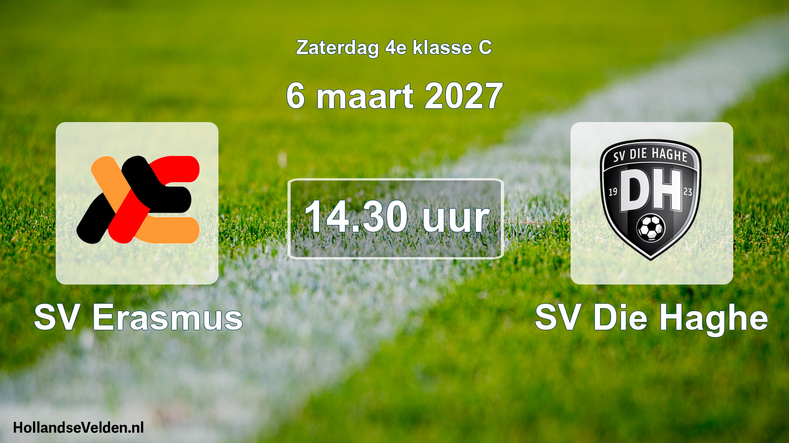 Geplande wedstrijd: SV Erasmus - SV Die Haghe (6 maart 2027)