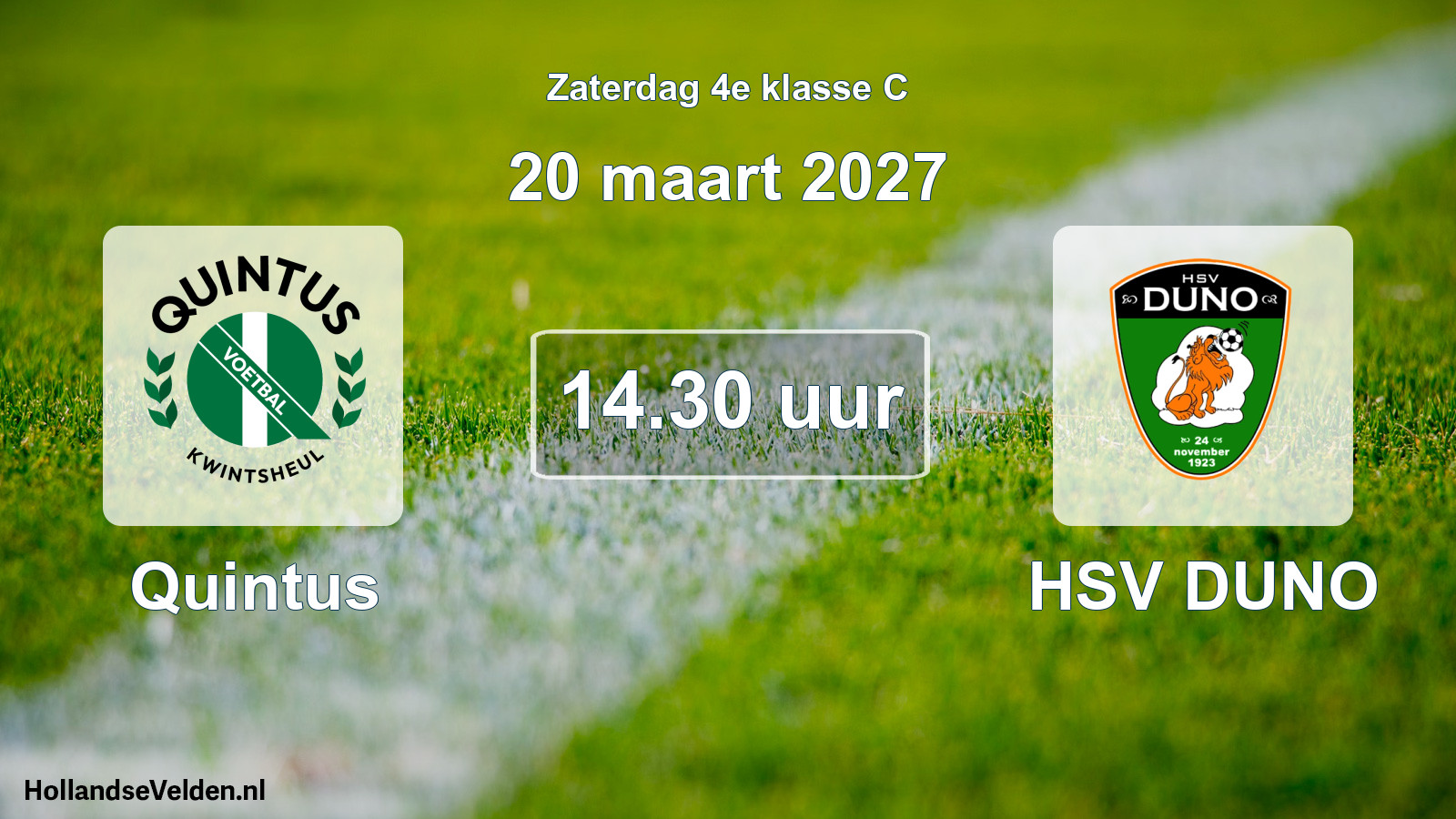Geplande wedstrijd: Quintus - HSV DUNO (20 maart 2027)